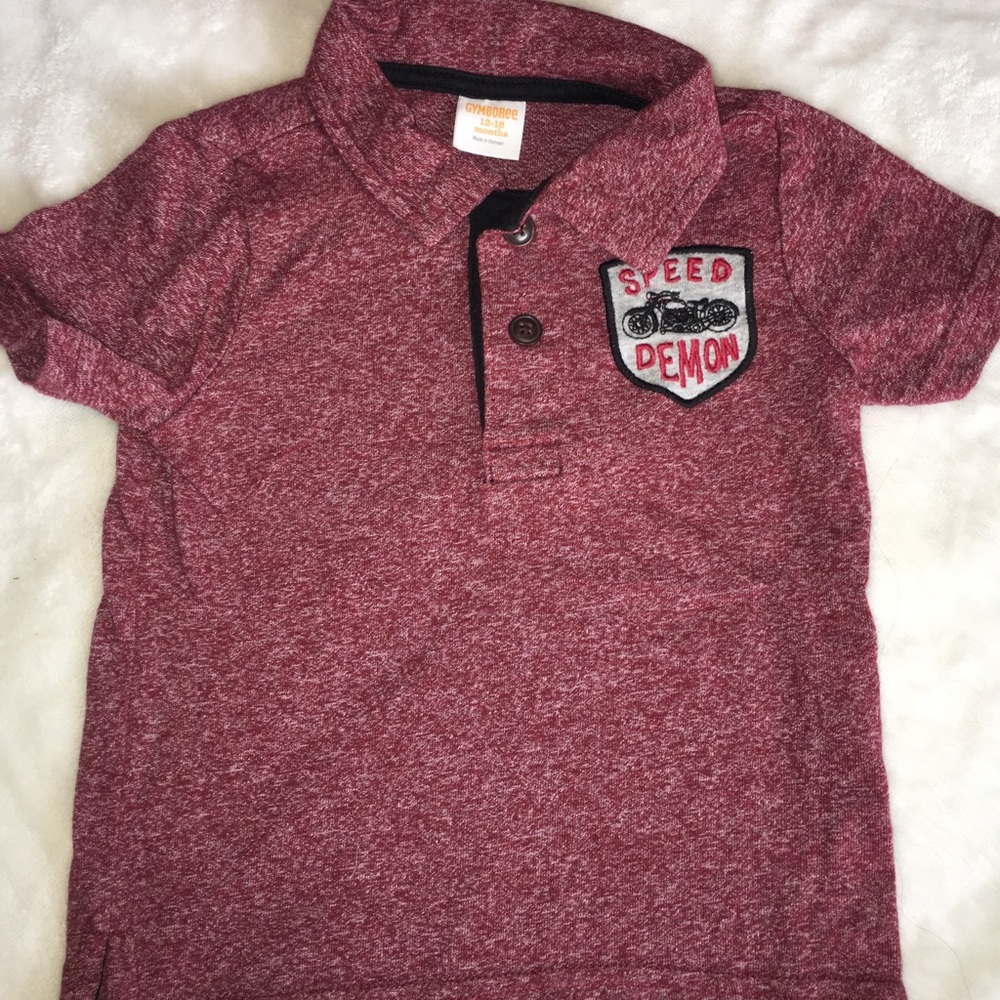 Burgundy toddle shirt